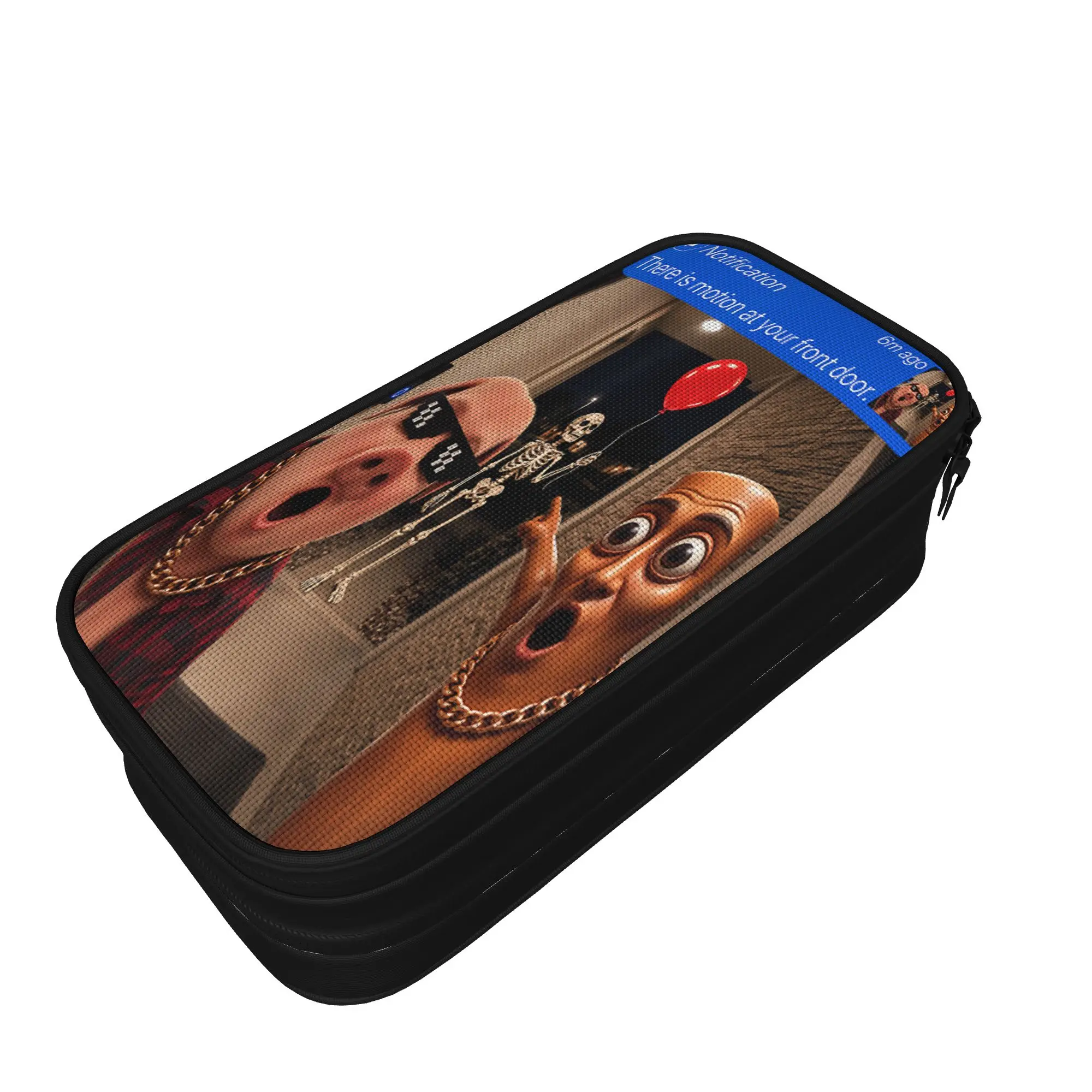 Motion Tung Tung Tung Sahur John Pork Skeleton Pencil Case Students Pen Box Graphic School Pencil Cases Stationery Organizer