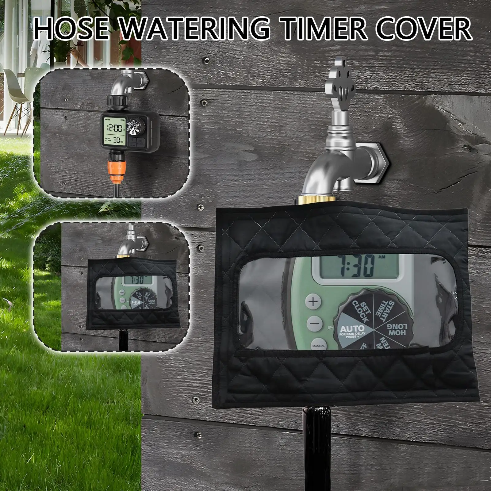 

Крышка таймера садового шланга, антифриз, сверхмощная видимая втулка, регулируемая крышка шланга для зимы, уличный замораживающий кабель для труб