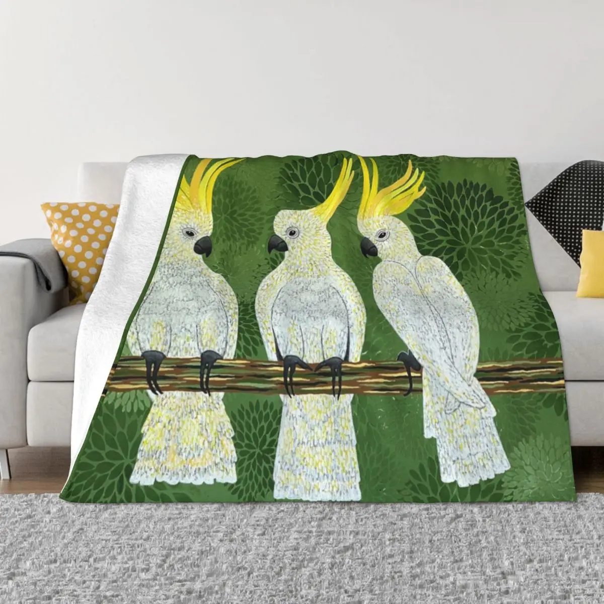 

Cockatoos Throw Blanket Sofa Blankets Blankets For Baby