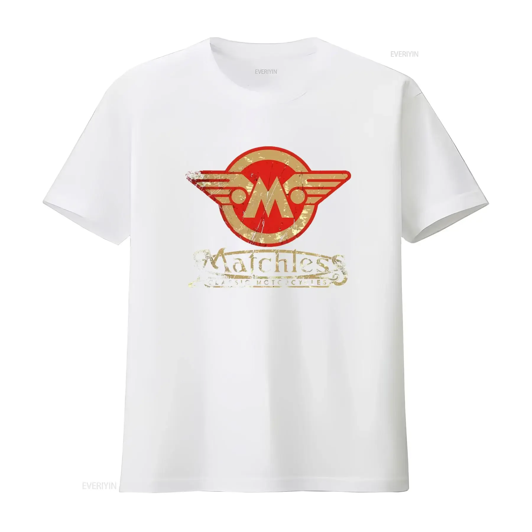 Matchless Classic Motorcycle T Shirt Retro Weathered Design Cafe Racer Style Fit S 5XL vintage Washed Versatile Breathable image 3