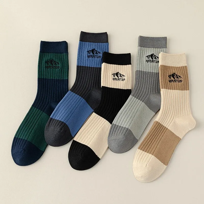 

Winter Men's Crew Socks Outdoor Breathable and Sweat-absorbing Keep Warm Cotton Socks Man Colorful Funky Middle Tube Sock Men