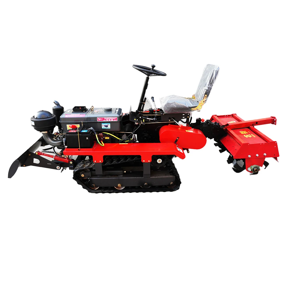 High Quality Crawler Farmland Management Machine Agricultural Diesel Greenhouse Micro Rotary Tiller With CE