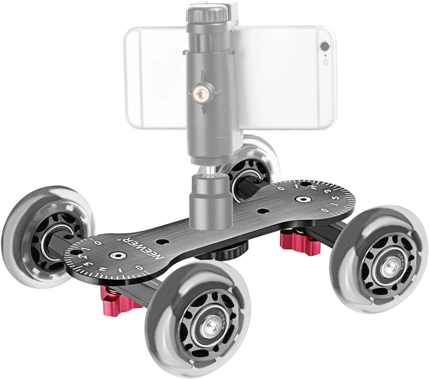 Neewer skalierter Kamera tisch Dolly Slider mit 10kg Load Skater Aluminiums tangen drehbare Gummi räder für DSLR Video Camcorder – Detail 4
