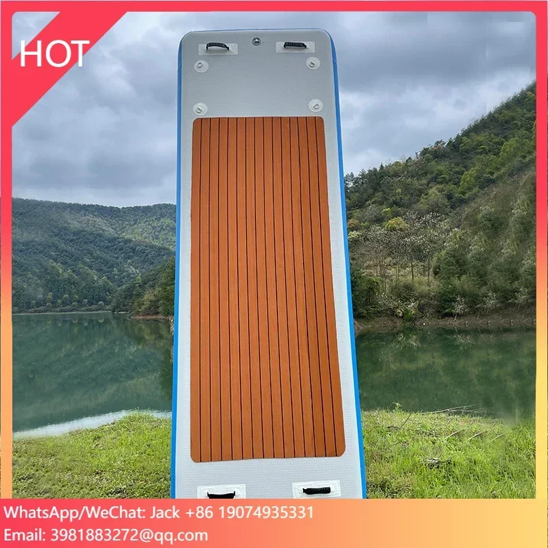 Esteiras de yoga infláveis esteira de ginástica em gota de água ponto tecido fitness flutuante aqua esporte dwf pista de ar para piscina