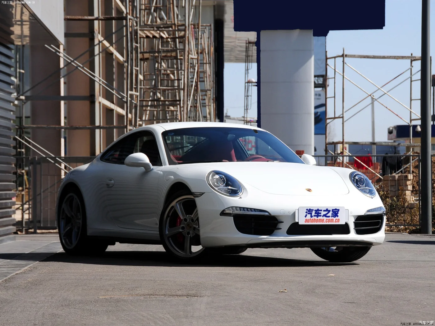 Suitable for Porsche 911 991 Carrera & Carrera S 2012 2013 2014 2015 Carbon fiber front bumper chin lip view 3