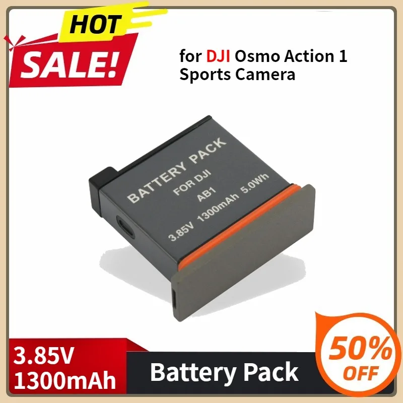 

AB1 Rechargeable Battery Capacitor for Action 1 for DJI Osmo Action 1 Sports Camera 3.85V 1300mAh