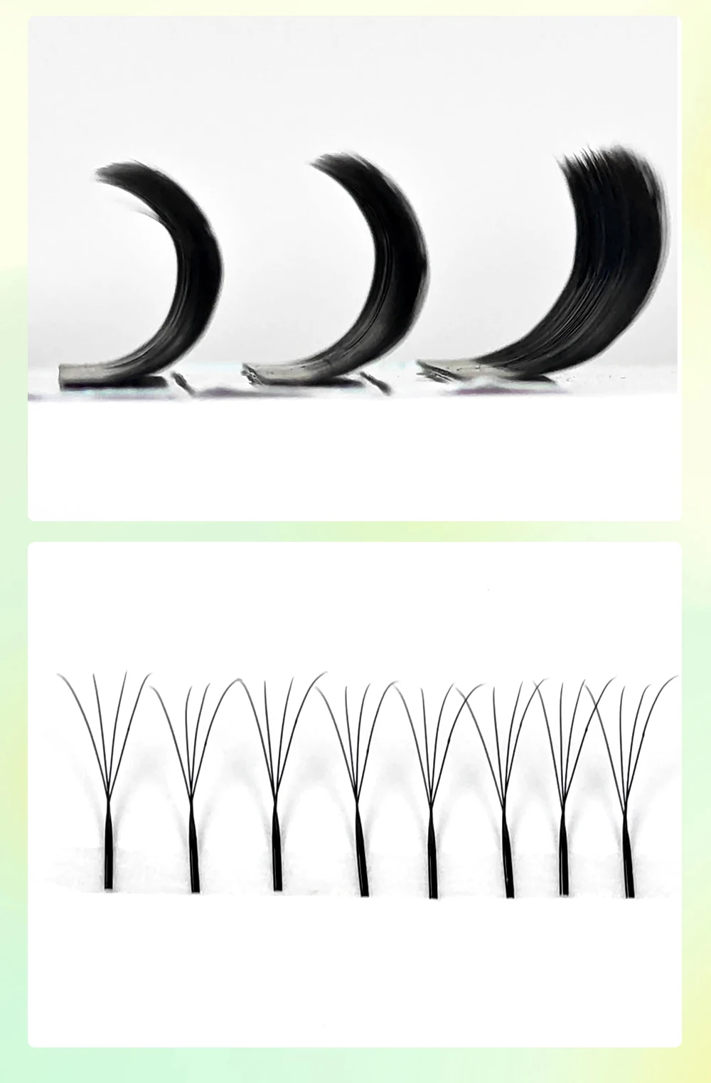 Yelix 4D-W Wimpernverlängerungs-Trays mit kleinerem Abstand, vorgefertigte Wimpernfächer, Ultra-Volumen und professionelle Großhandelslieferungen für Salons. – Detail 11