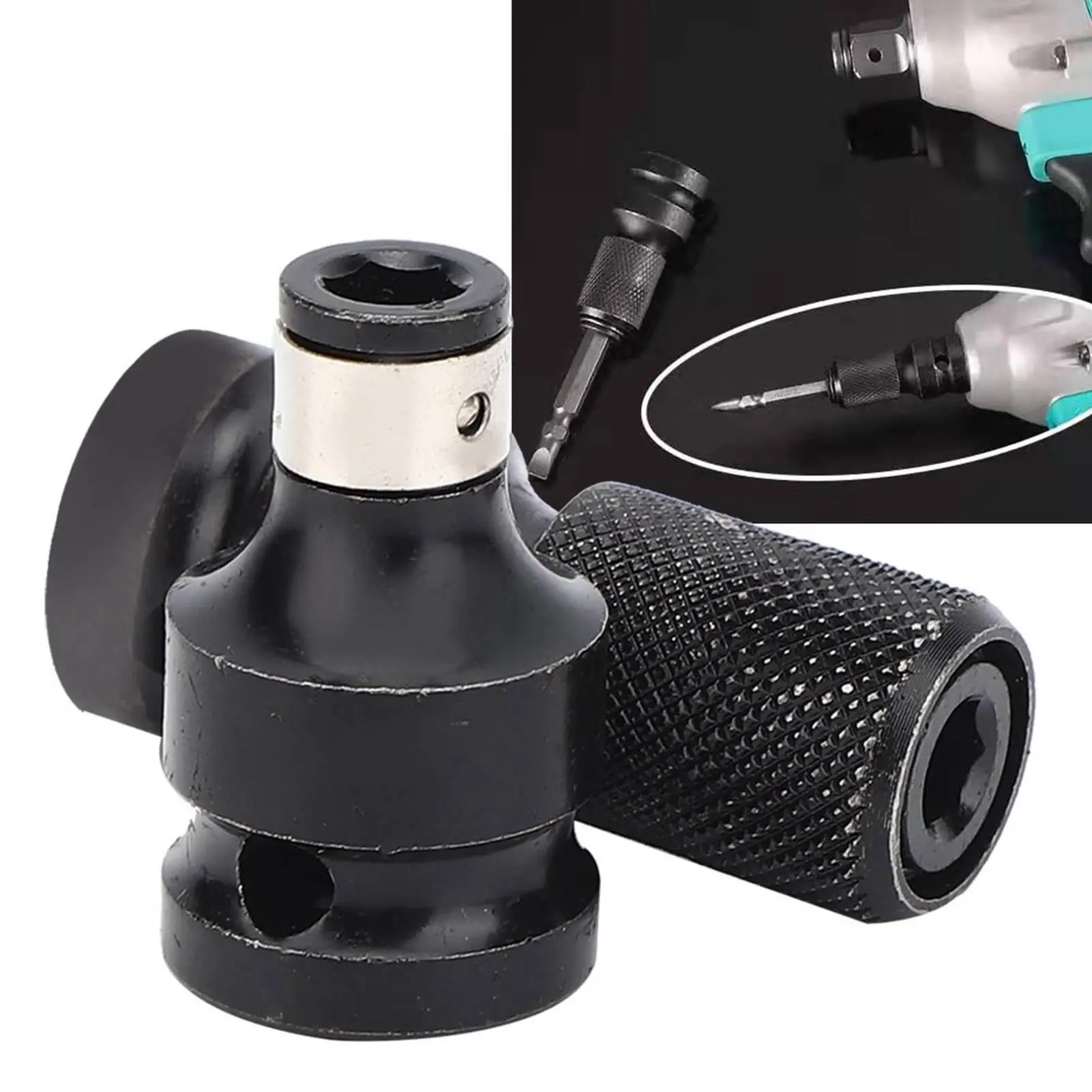 Adaptador de chave de 1/2 1/4 polegadas Kit de conversão de soquete de haste hexagonal Ferramenta adaptadora de soquete universal