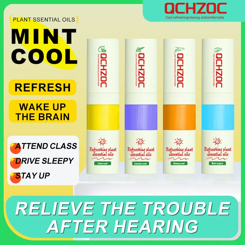 

Beige Nasal Refreshment Inhaler Stick Mint Cooling Oil for Fatigue Relief Alertness and Nasal Ease