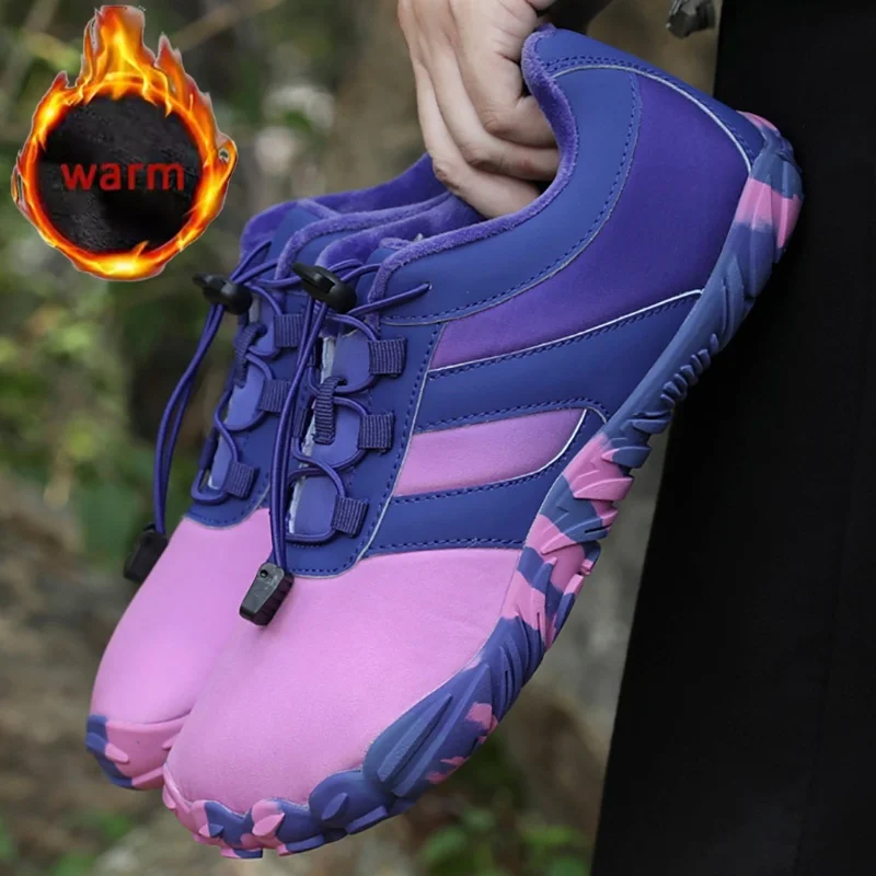 

Men's Women's Waterproof Barefoot Cotton Shoes Winter Outdoor Hiking Warm Shoes Thickened Warm Sneakers Anti-Slip Wear-resistant