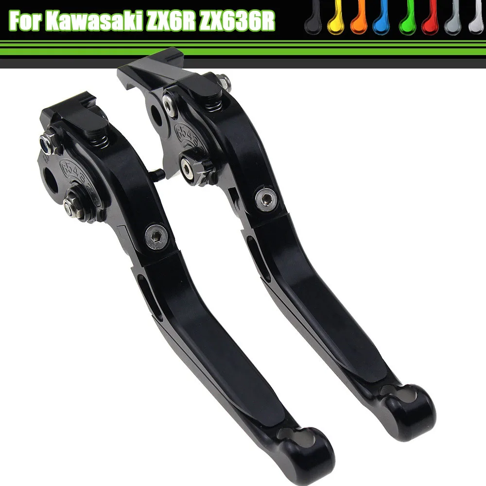 

Motorcycle Brake Clutch Levers For Kawasaki ZX6R ZX636R ZX6RR 2000-2004 CNC Folding Adjustable Motorcycle Clutch Brake Lever