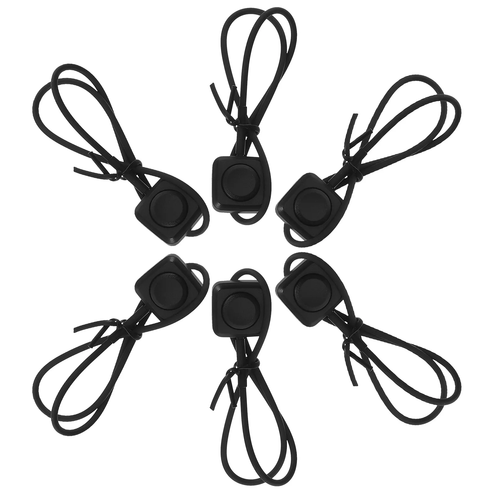 6Pcs Single Key Adhesive Switch Self-Reset Momentary Push Button Prewired Cable Surface Mount for Electronic Experiment