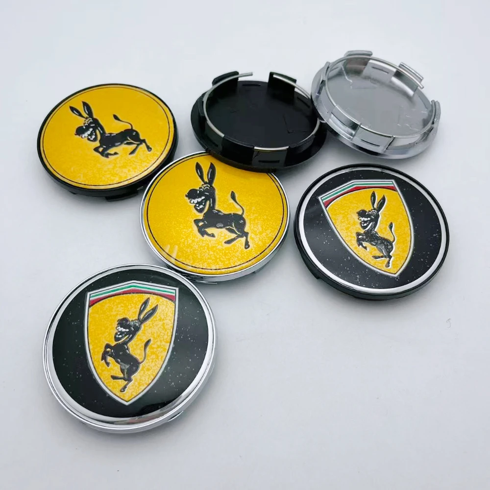 

4pcs Donkey Logo Emblem Badge Car Wheel Center Caps 68mm 62mm Wheel Hubcaps Rim Hub Dust Cover Replace Car Accessories