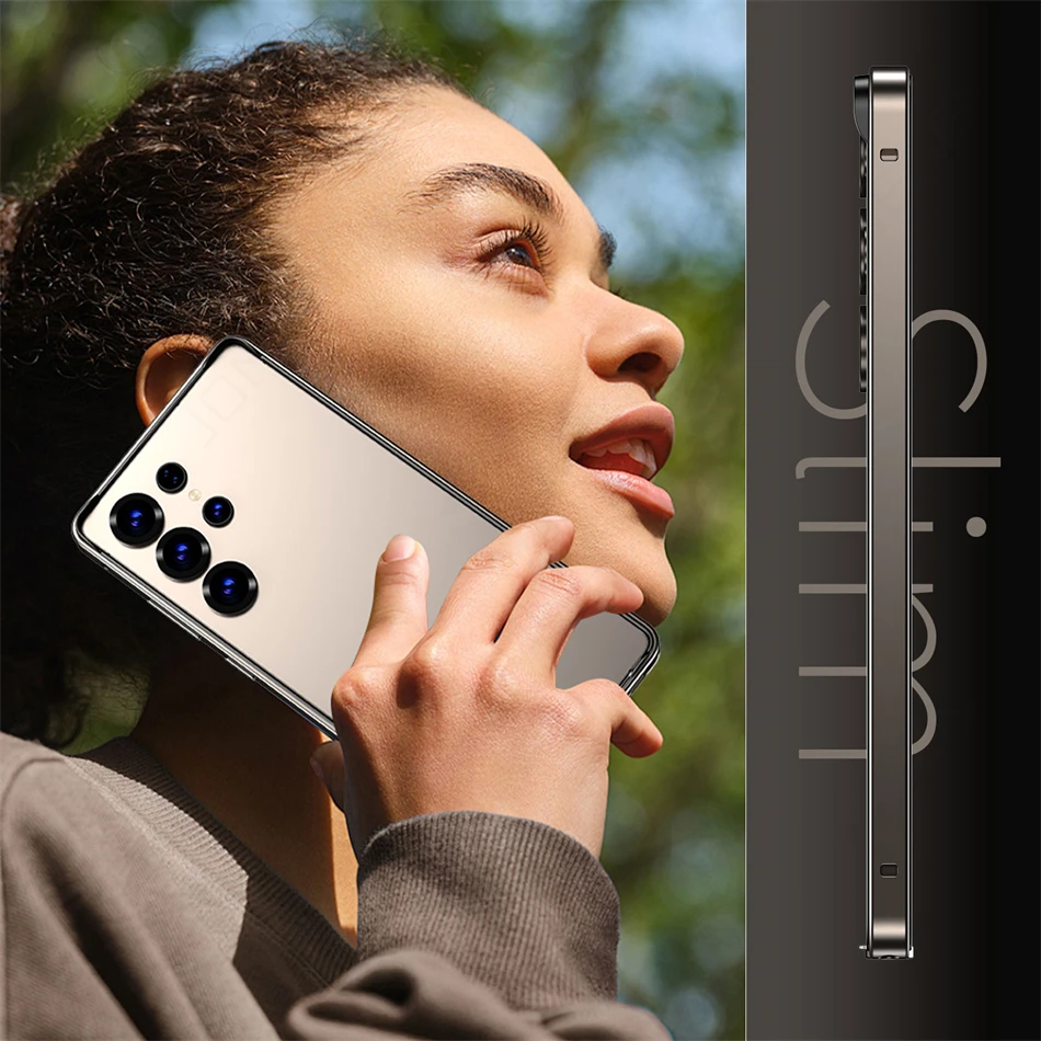 Penutup Bumper Silikon Hybird Logam Ringan untuk Samsung Galaxy S25 Ultra S24 Plus S25Ultra Aksesori Belakang Bingkai Aloi Tahan Benturan