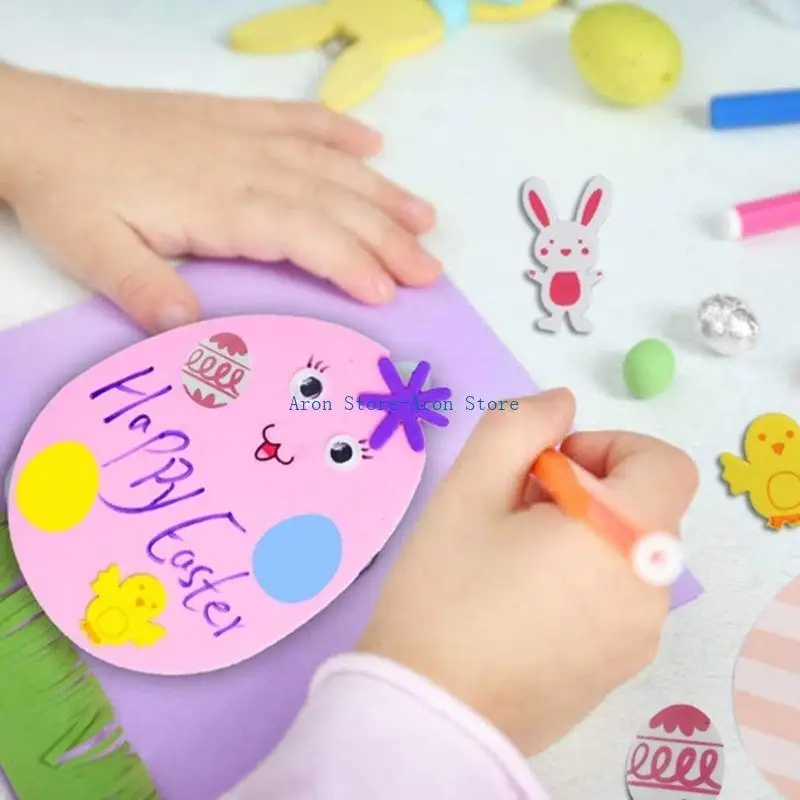 H3CF Easter Eva Foam Make Handmade Make Making Contlitful Painted Easter Stefrical