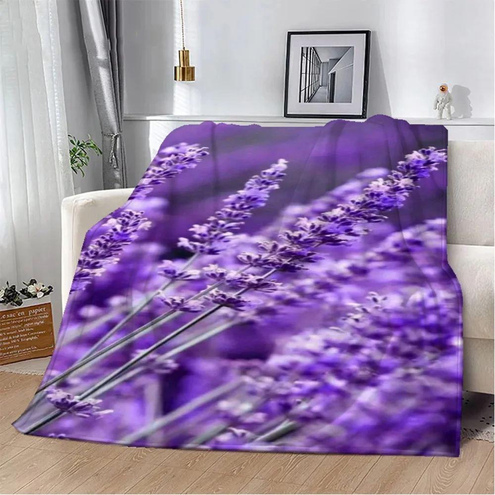 Purple Flower Kitty Blanket Luxury Designer Plaid Blankets for Decorative Sofa Fluffy Soft Blankets Pink Plaid 200 X220 Bape