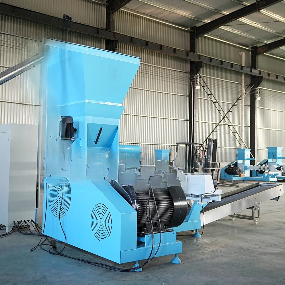 Feed Production Machine Pet Cat Dog Rabbit Shrimp Feed Extruder Granulator Machine Floating Fish Feed Making Machine