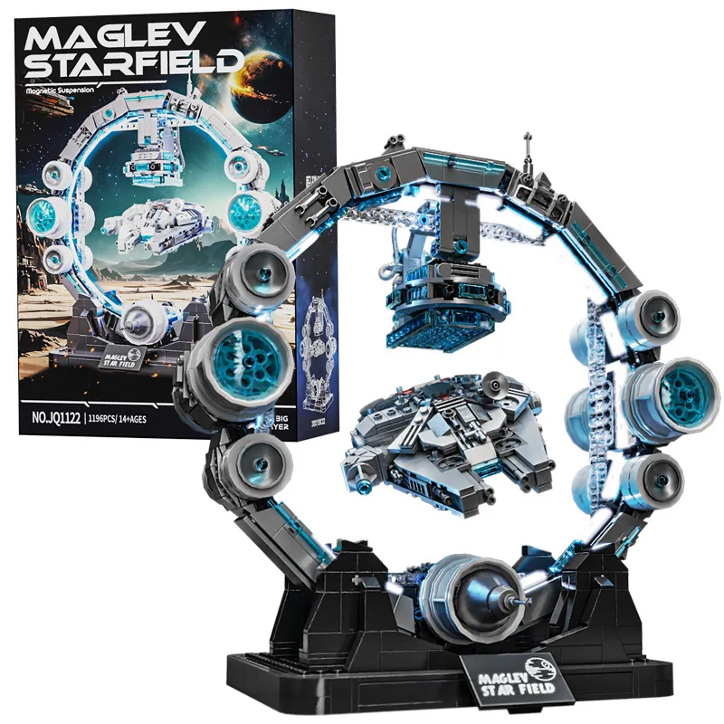 스타 워즈 빌딩 블록 자기 부상 밀레니엄 팔콘 모델 조립 벽돌 컬렉션 어린이를위한 장난감 크리스마스 선물