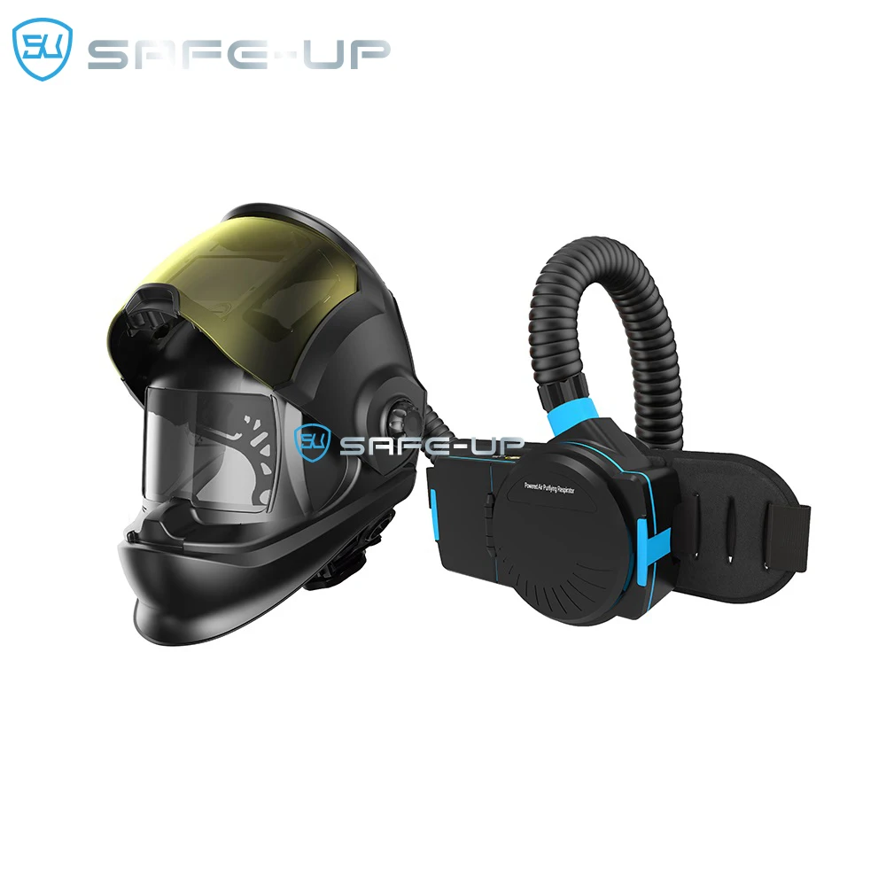 SAFEUP Welding Helmet Respirator Mask Powered Air Purify True Color Auto Darkening for Welder Machine Dust Removal Professional