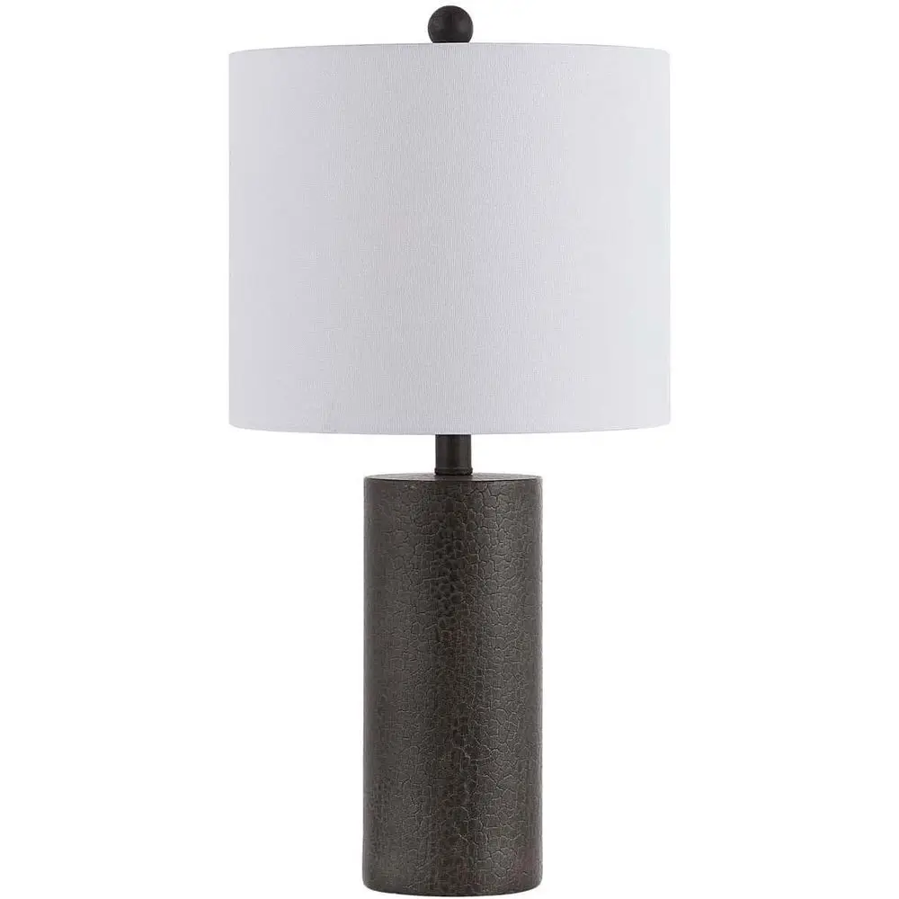 

Grey 24-inch Cylinder LED Table Lamp for Bedroom, Living Room, and Office, with Included Bulb