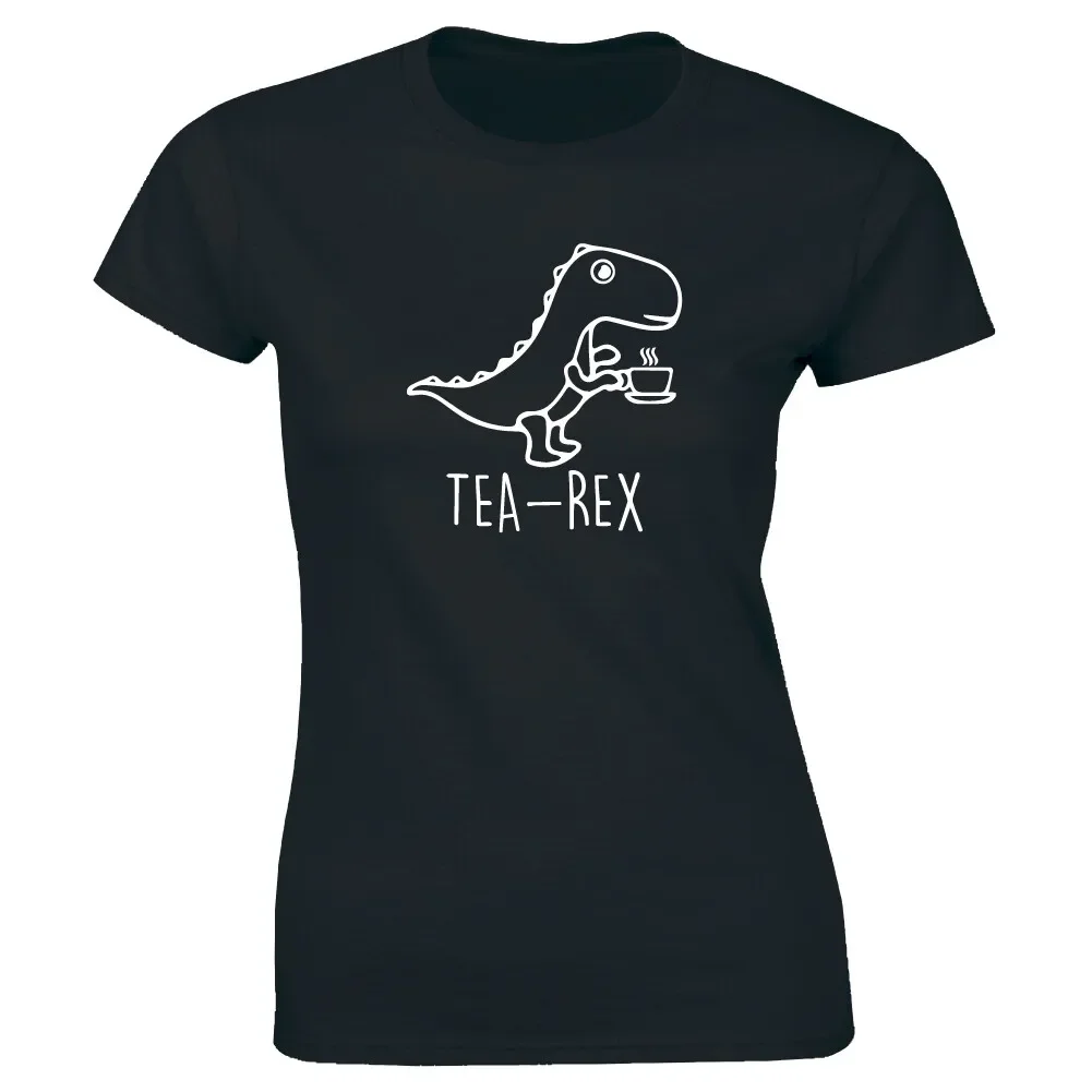 Tea Rex Funny Dinosaur Coffee Mug T-Shirt for Women