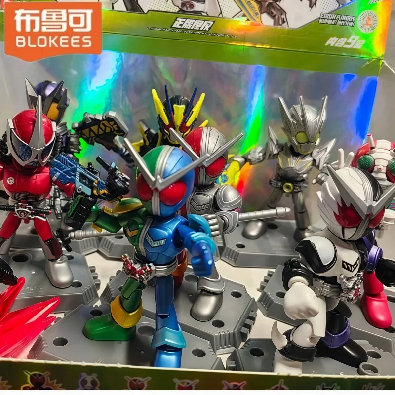 

New Kamen Rider 15th Anime Figure Blokees Blind Box Starlight Version 3 Saber Geats Hopper Kuuga Figure Assembled Toys Gifts