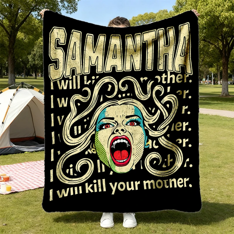 Samantha! Dungeon Crawler Carl Flannel Blanket, This Is An Outrage Flannel Throw, Dungeon Crawler Carl, New Achievement