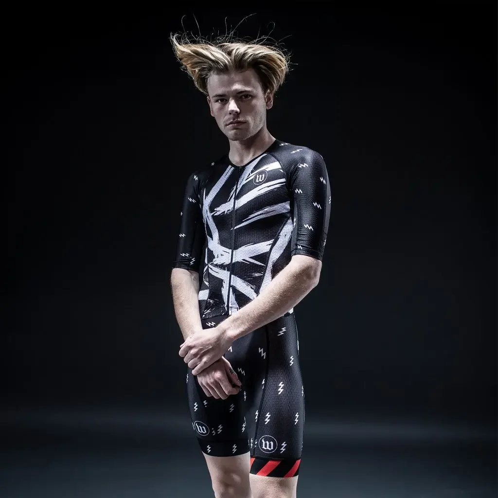 Wattie Ink-Mono de Ciclismo para Hombre, traje de equipo para bicicleta de montaña, triatlón, Conjunto de Ropa deportiva, Kit de medias de carrera