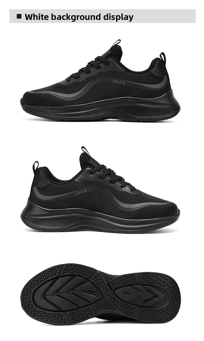Große Herren-Sneaker in Weiß, leichte, atmungsaktive, lässige Sportschuhe, modische, flache, weiche Sohle, Walking-Trainer, Übergröße 39–48 – Detail 20