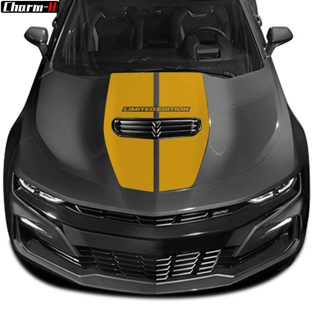 Car Hood Accent Stripes LIMITED EDITION Decal Stickers Kit Compatible with Chevrolet Camaro 2019-2023 (with airvent)