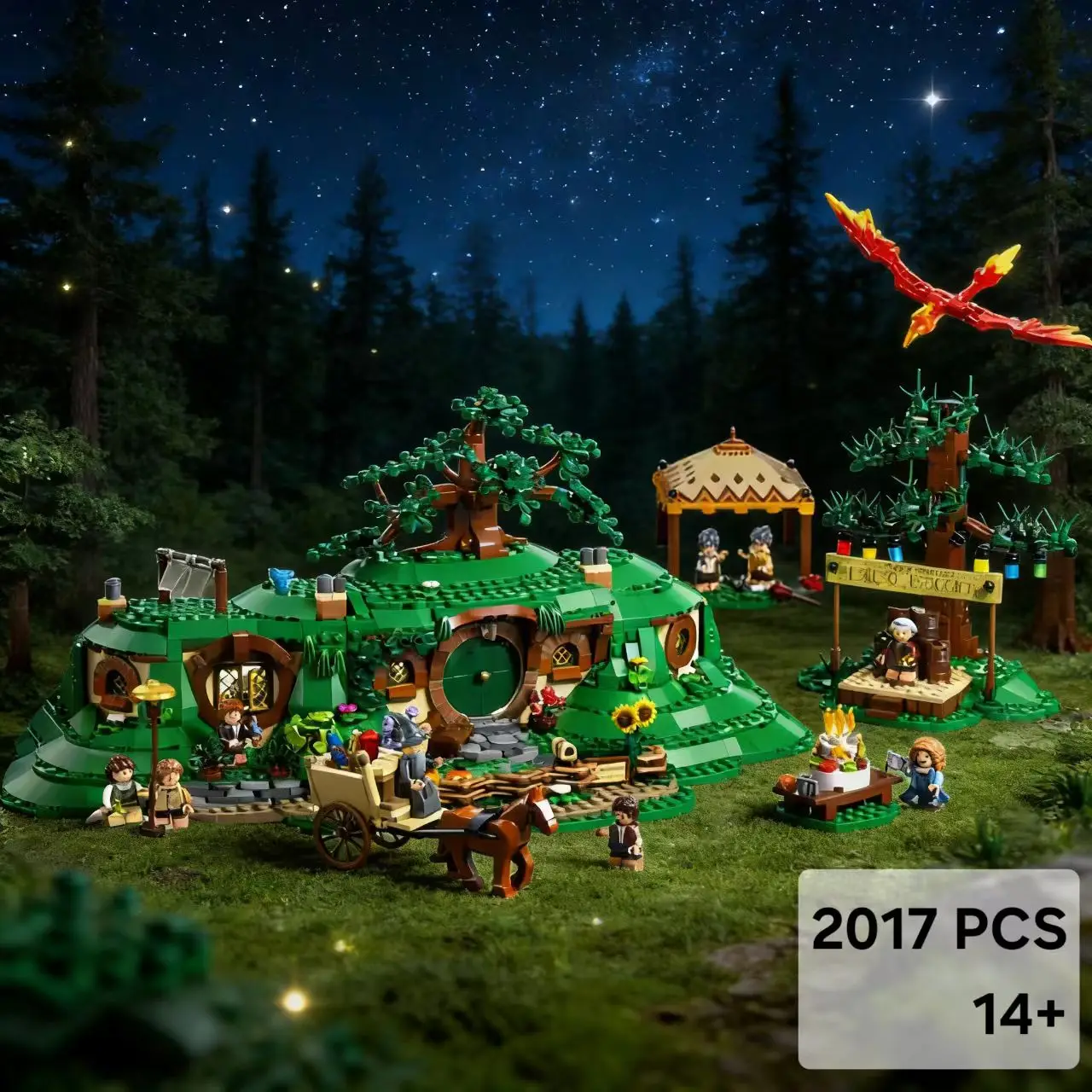 

2026 New 2017pcs Moc 10354 The Rings: The Shire Modular Castle Model Building Blocks DIY Creative Assembly Bricks Kids Gift