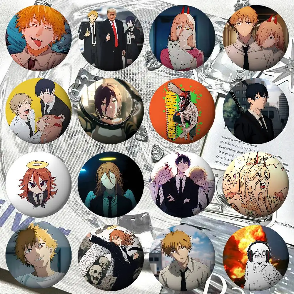 Anime C-Chainsaw-ManS Badge Pins For Friend, Backpack, Clothing, Collectible Accessories, Jewelry Gift