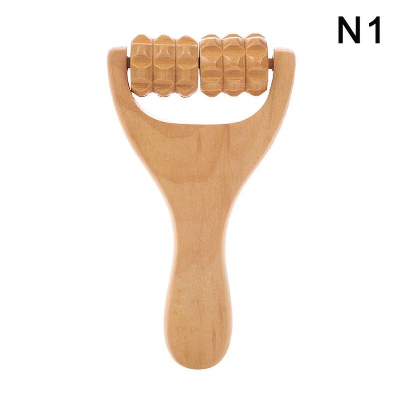 Wooden Roller Massager Therapy Body Massager Face Shoulder Neck Hand Push Rolling Massager Body Soothing Relaxing Massage Tools