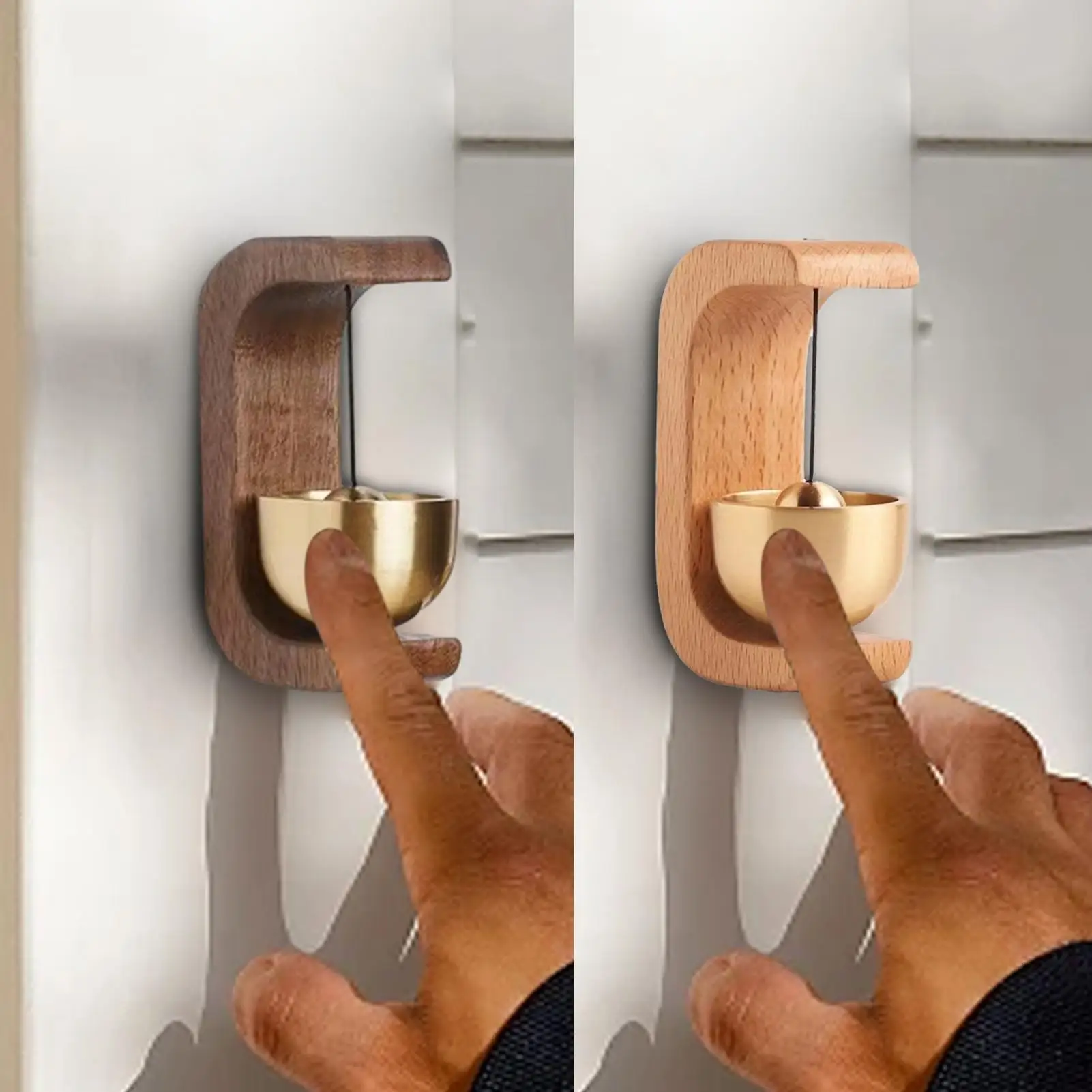 Hanging Decorations Wooden Wind Chimes Wireless Doorbell Entrance Door Bell Decorative Wind Bell for Home Opening shop use
