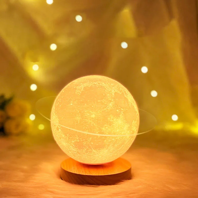 10-20CM Tri Color Non Rotatable Moon Light Moon Planet Starry Sky Light Bedroom Light Bedhead Atmosphere Light Tab