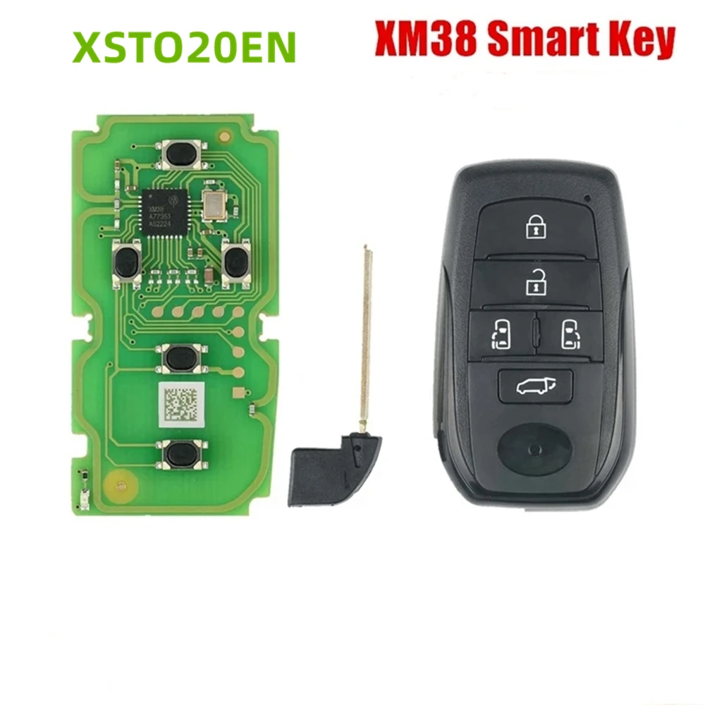 

1pcs /lot Xhorse XSTO20EN TOY.T XM38 Smart Key PCB With Shell 5 Buttons Universal Complete Key Fob For Toyota For VVDI Key Tool