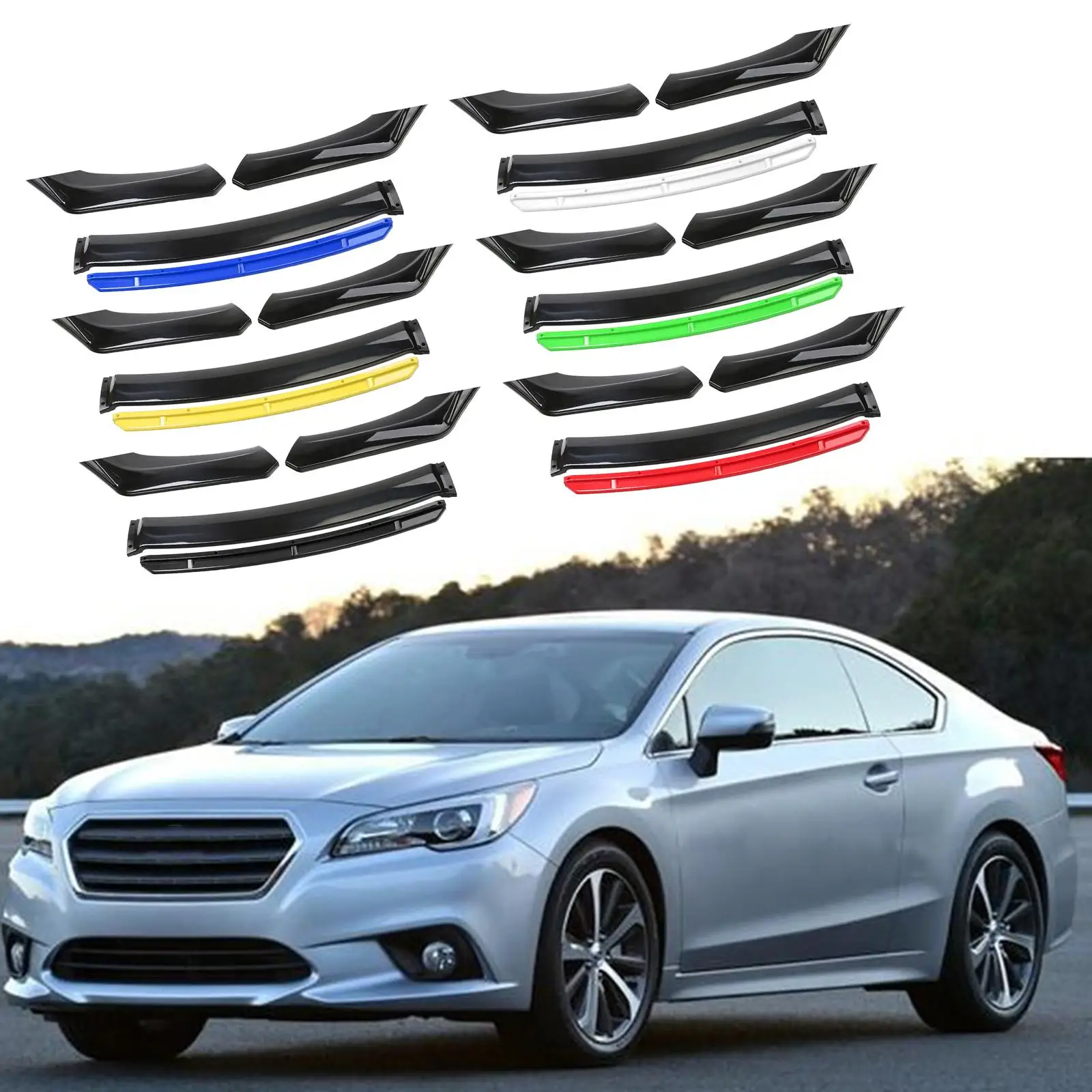 4Pcs Car Front Bumper Lip Body Kit Spare Parts Splitter Spoiler Professional