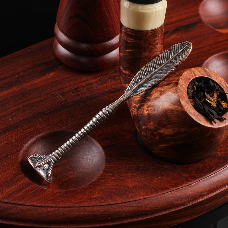 

High Quality Brass handmade feather Tobacco pipe tool Tamper Smoking Pipe Cleaning Tool Smoking accessories