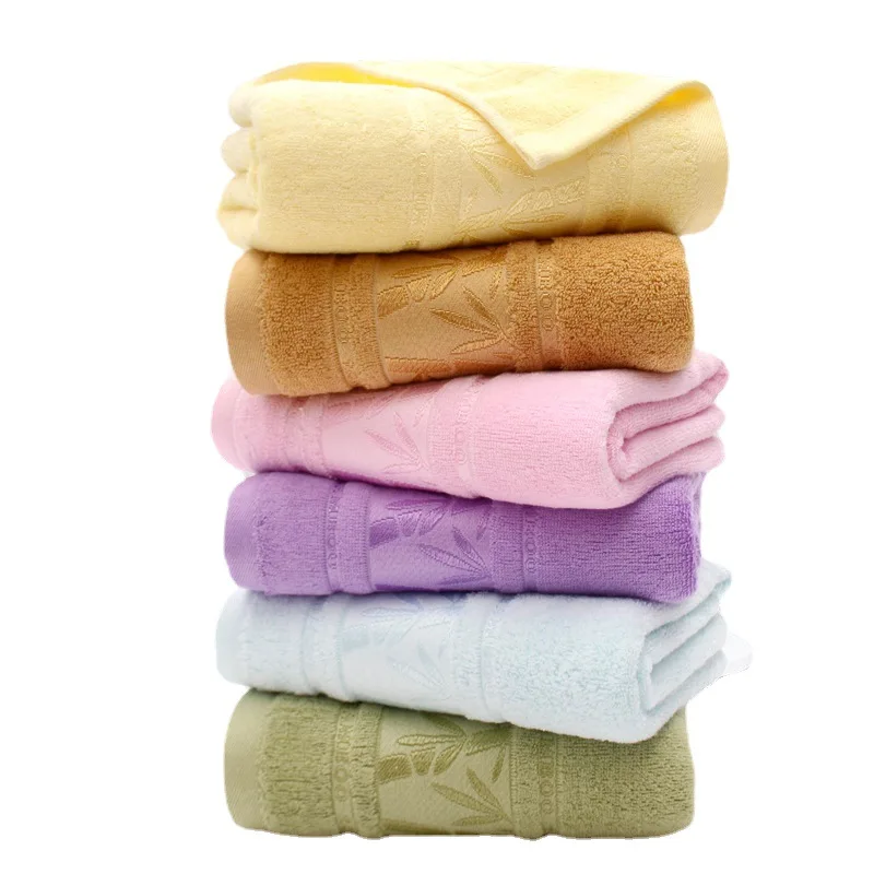 

Healthy Bamboo Fiber Towel Set of 2 household Adult Skin-Friendly Bathroom Face Hand Beach Towel Thick Absorbent Luxury Bathroom