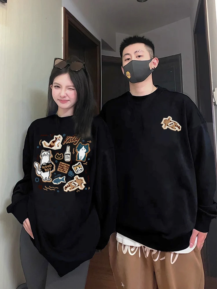 

Oversize Couple Sweater Autumn and Winter 2024 New High-end Design Trend Crew Neck Sweater