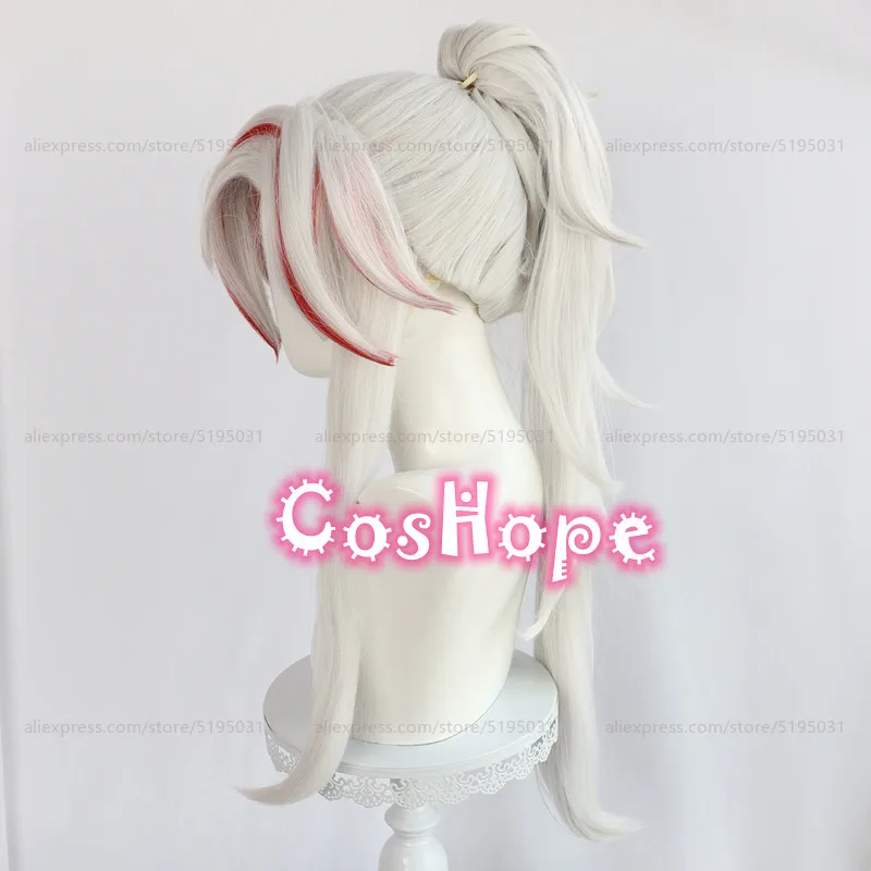 Yone Cosplay Perücke Männer lange silberweiße gemischte rote Perücke Cosplay Anime Cosplay Perücken hitze beständige synthetische Perücken