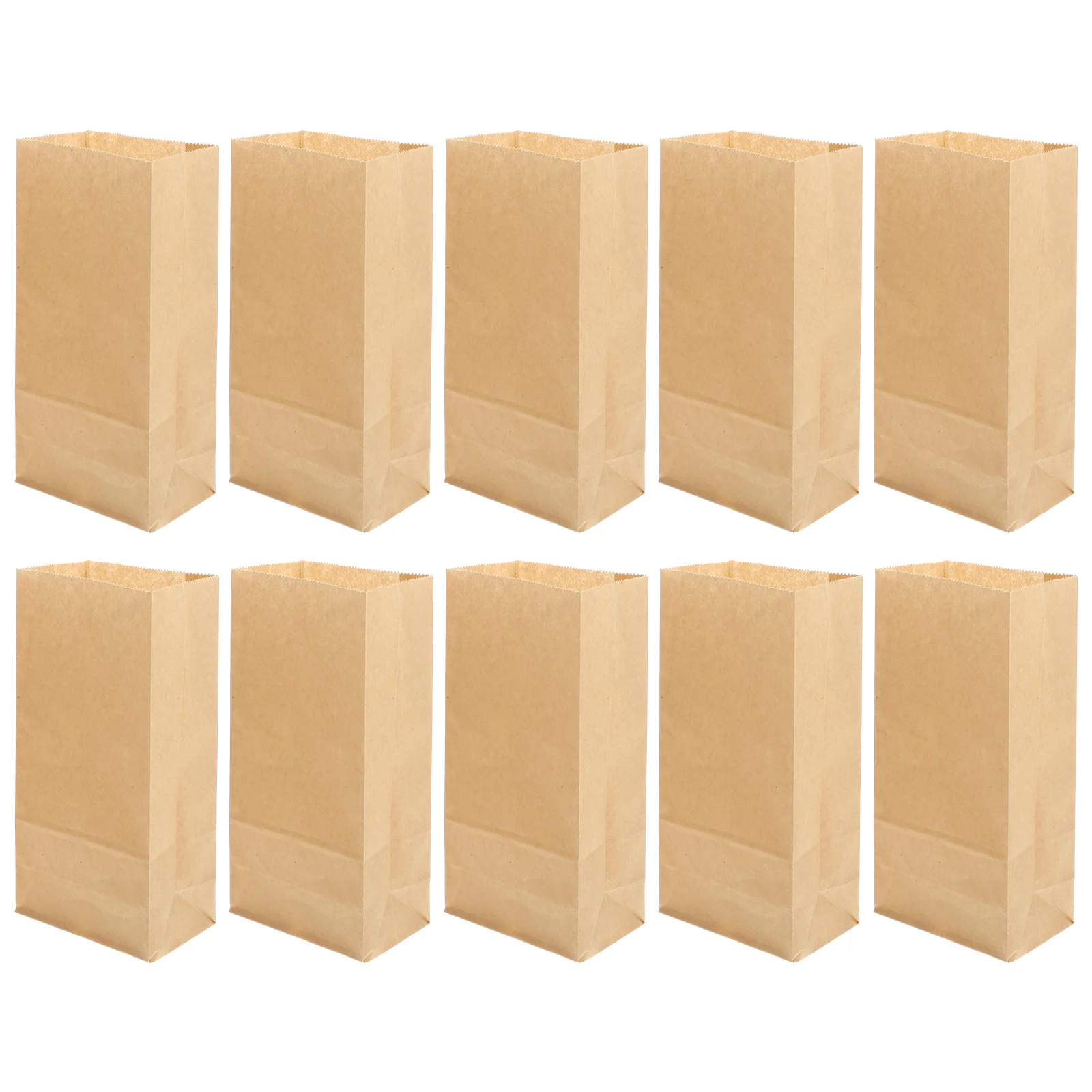 

100 Pcs Lunch Bags Brown Paper 7x3x2 inch Oilproof Recyclable Bread Candy Hotdog Snack Packaging Gift Kraft Bakery Boxes