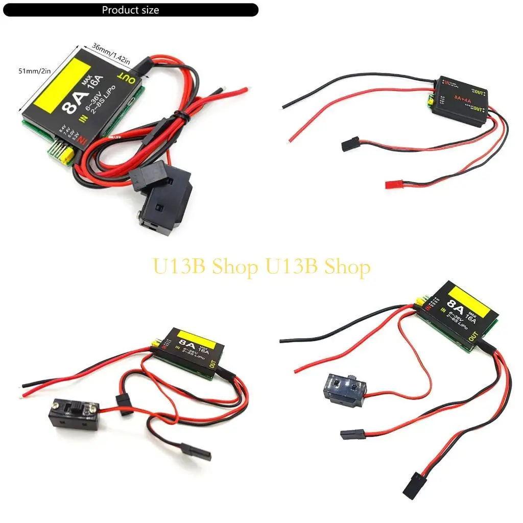 U13B UBEC-8A BEC/Double UBEC 8A/16A 5.2/6.0/7.4v/8.4v Servo 2S-6S 6-36V for FPV