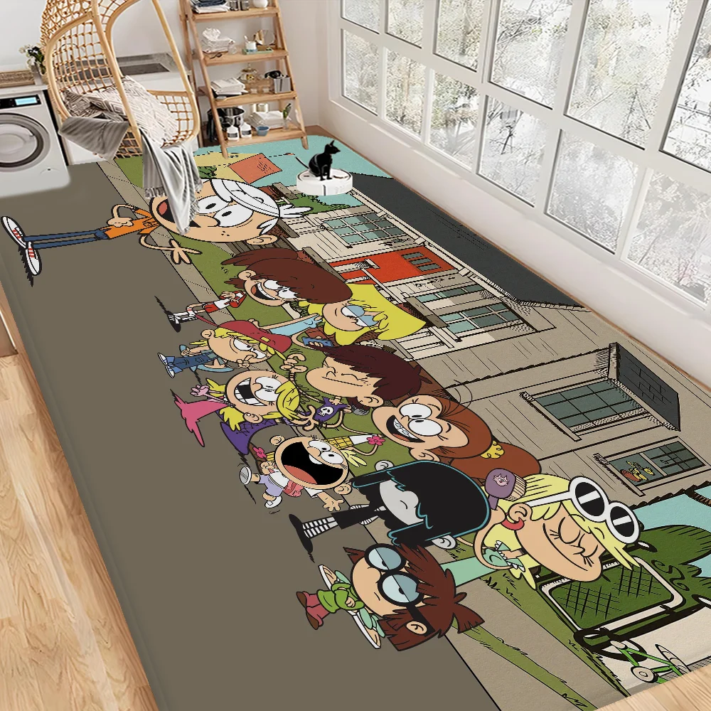 

The L-loud House Door Mat Washable Non-Slip Living Room Sofa Chairs Area Mat Kitchen Bedside Area Rugs