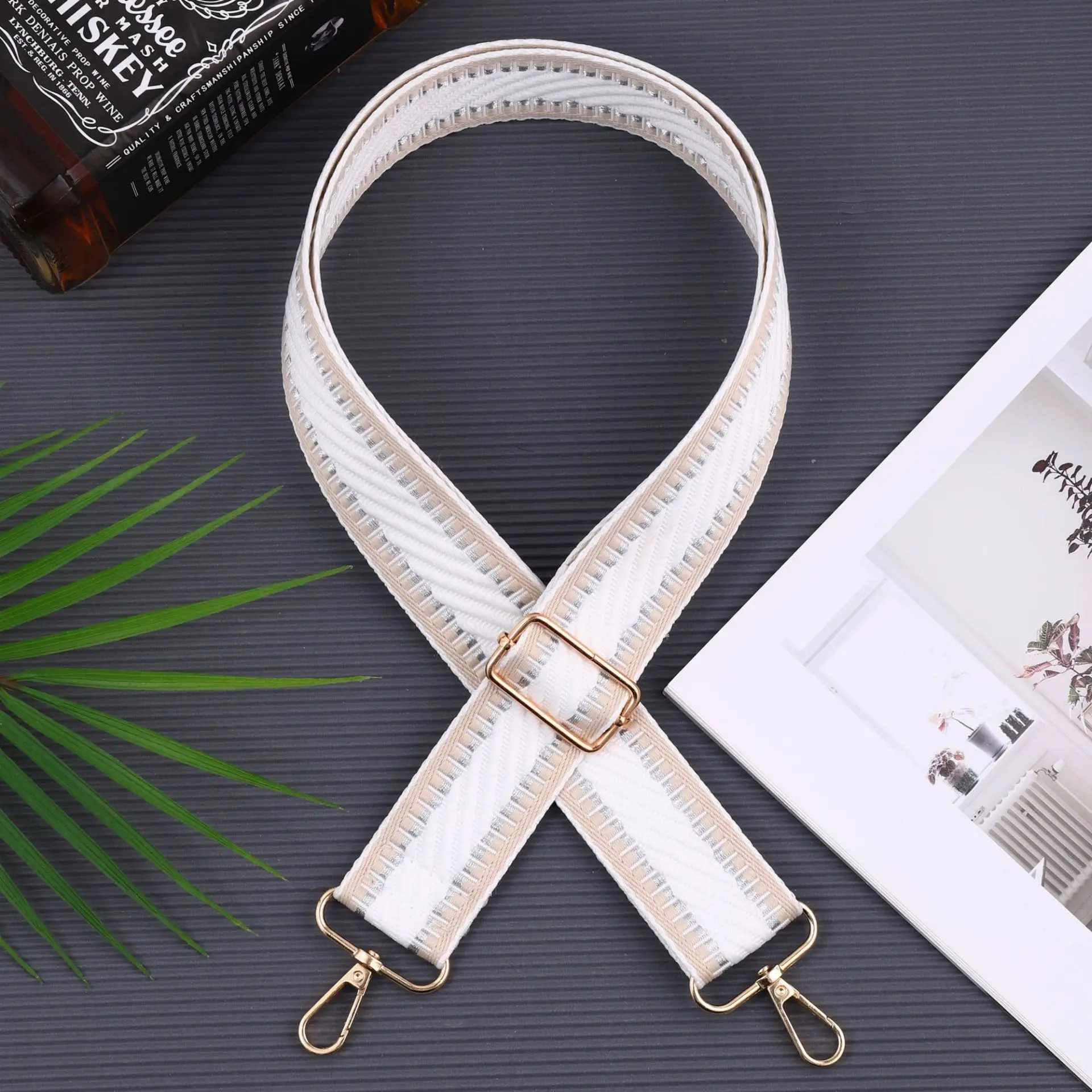 حقيبة كتف مخططة على الموضة، متعددة الوظائف، قابلة للتعديل بحرية، حقيبة كتف، حزام كتف، إكسسوارات سفر قابلة للاستبدال #5