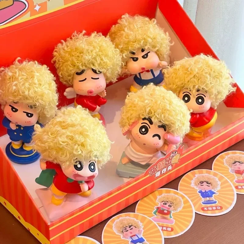New Crayon Xiaoxin Blind Box Mengxin Attack Series Funny Afro Shin-Chan Blind Box Doll Animation Peripheral Figure Ornament Gift