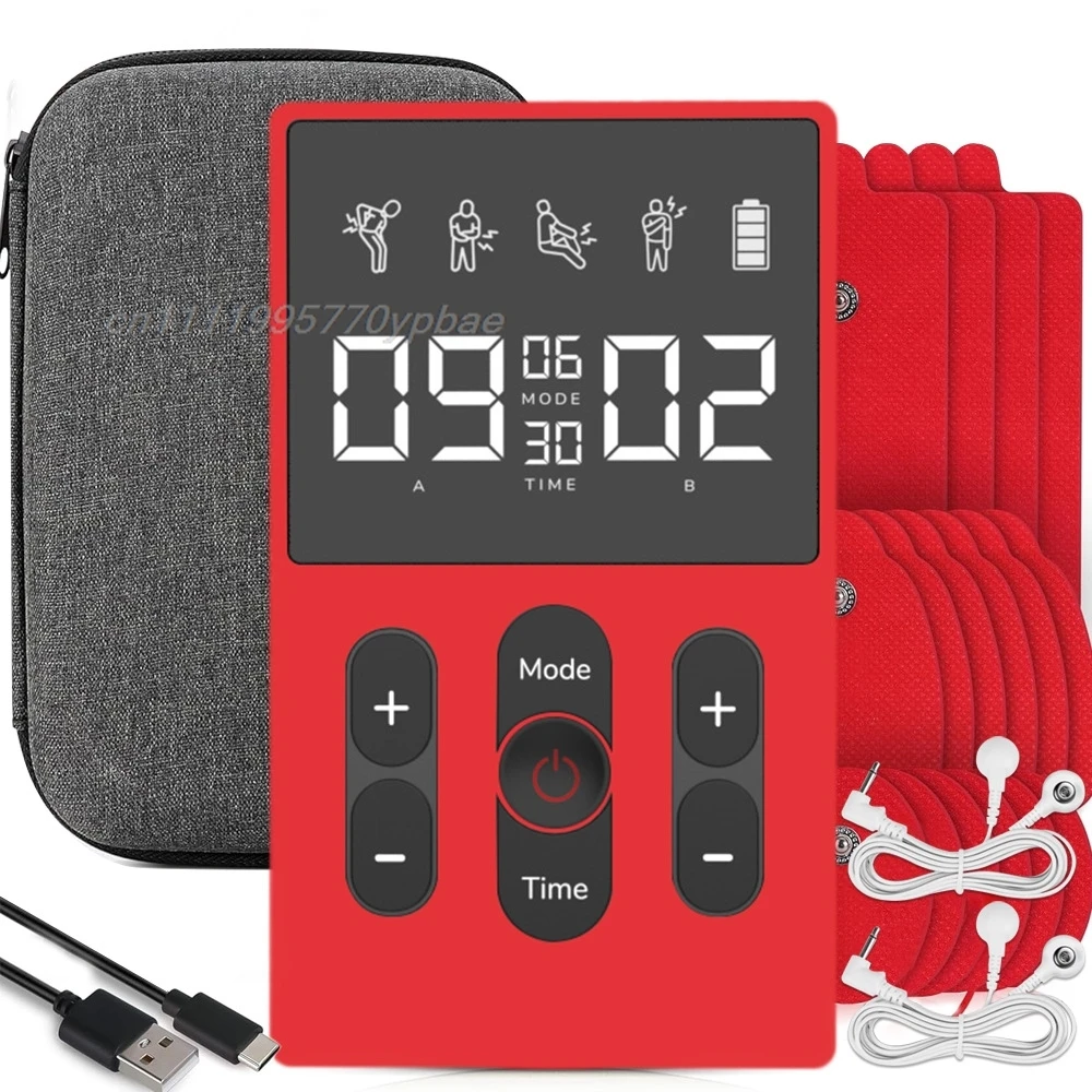 EMS TENS Massager - Dual Channel Electric Muscle Stimulator 12 Modes 36 Levels Timer Multifunctional Body Relaxation Machine