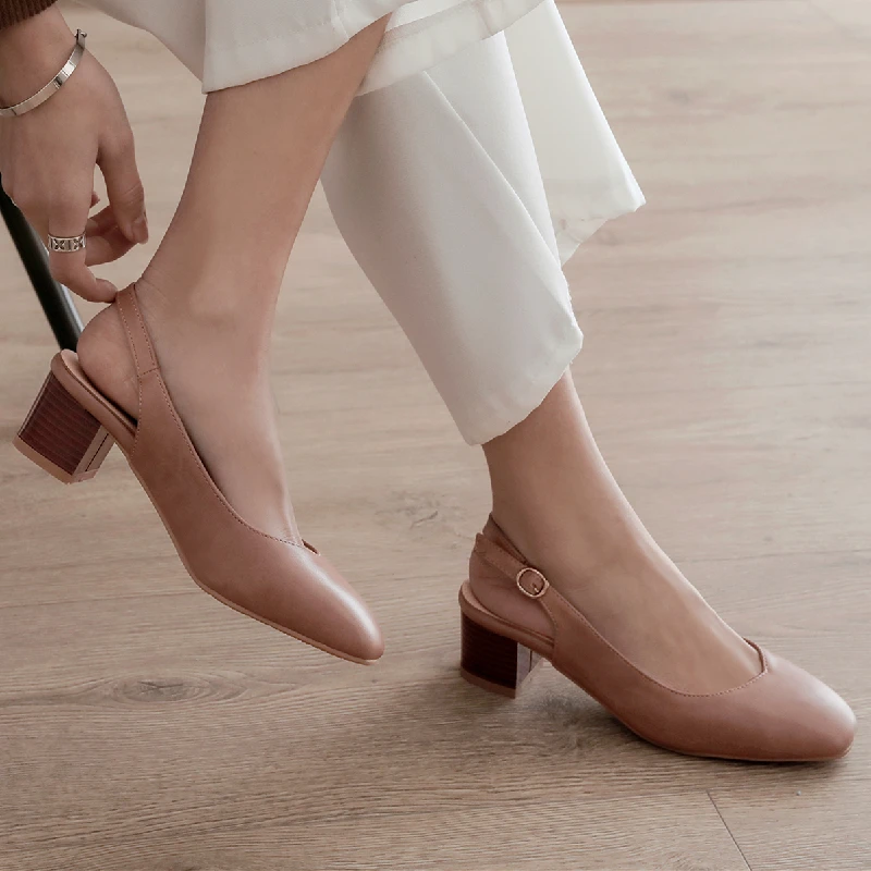 Summer Shoes For Women Sandals 2024 Large Size 52 50 Elegant Back Straps Low Heels Casual Nude Party Office Shoes Ladies Pumps