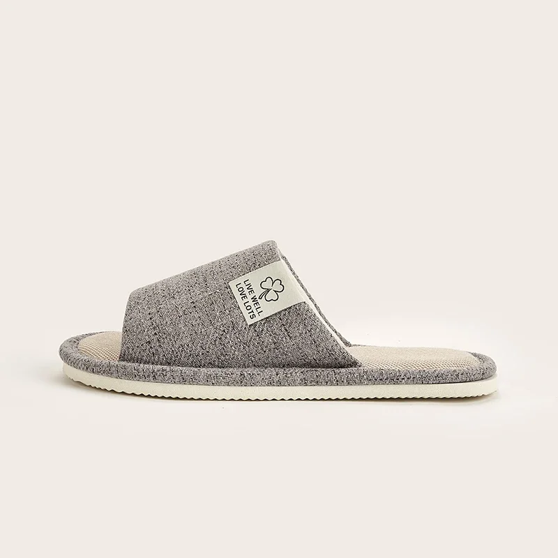 NEW Home Linen Slippers For Men In Spring&Autumn Comfortable Bedroom Open-toed&Breathable Slippers Men's & Women's Shoes Summer image 5