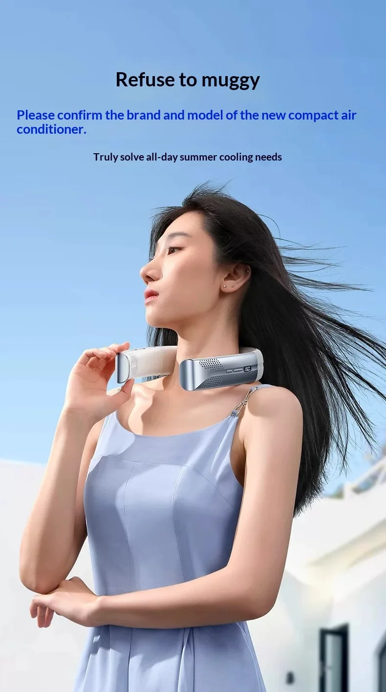 HEWU New Style Hanging Neck Air Conditioner Intelligent 150-Gear Refrigeration Hanging Neck Small Air Conditioner Light Weight